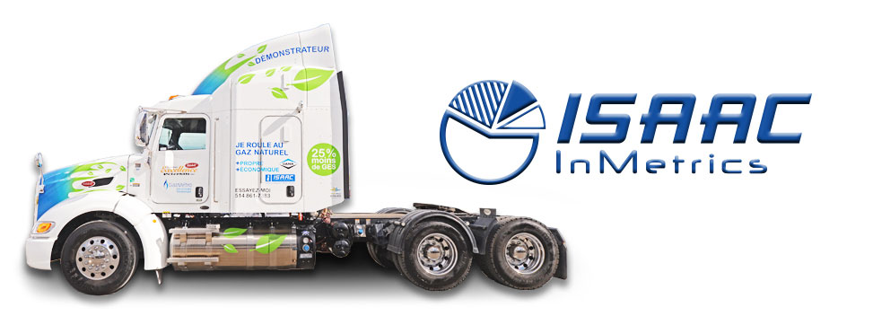 Un camion au gaz naturel s'équipe de la solution ISAAC InMetrics.