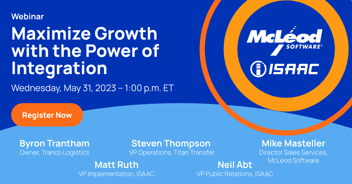 Webibar - Maximize Growth with the Power of Integration - Wednesday, May 31, 2023, 1:00 p.m. ET - Register Now