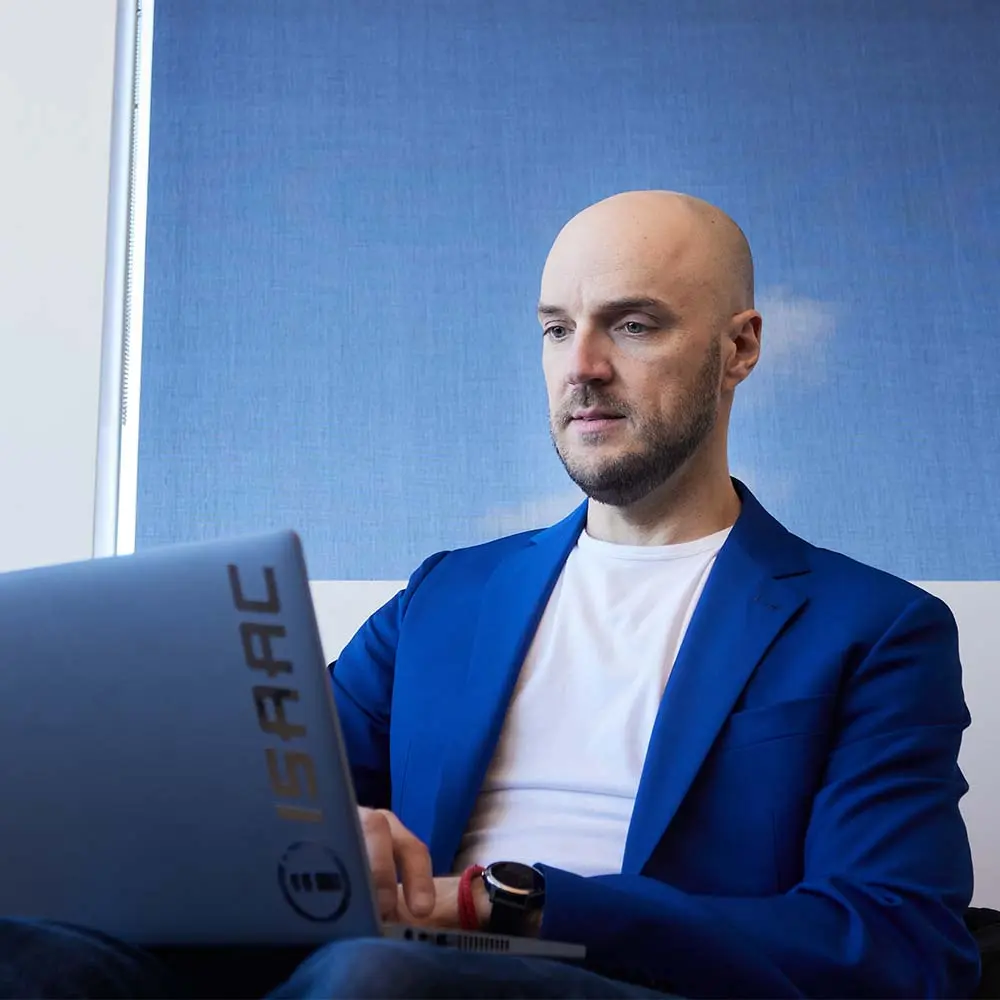 Developer working on ISAAC technology for ongoing research and innovation
