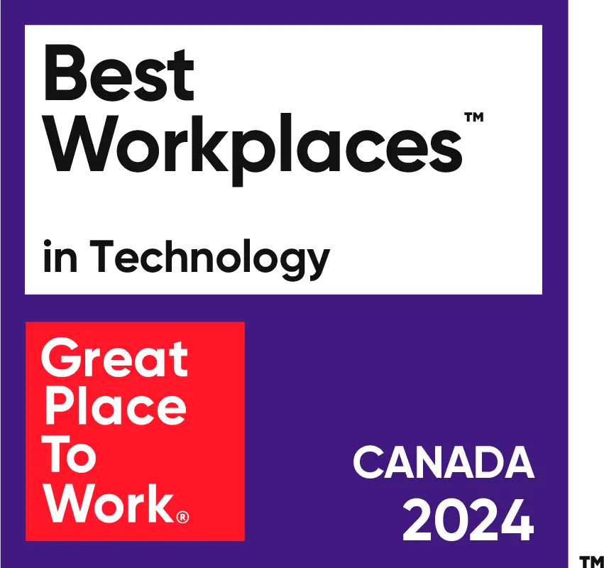 Meilleurs Lieux de Travail Canada 2024 badge de Great Place to Work.