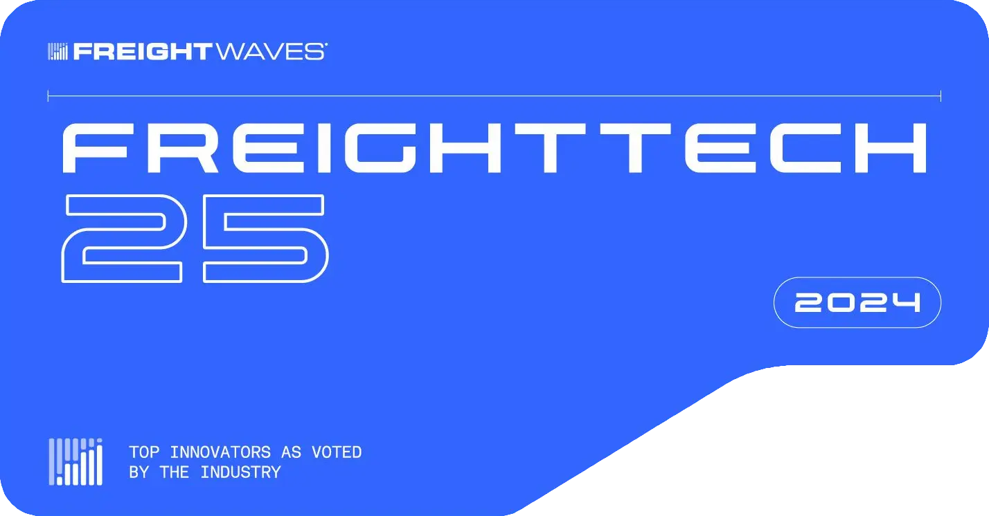 FreightWaves FreightTech 25 2024 award badge recognizing ISAAC Instruments.